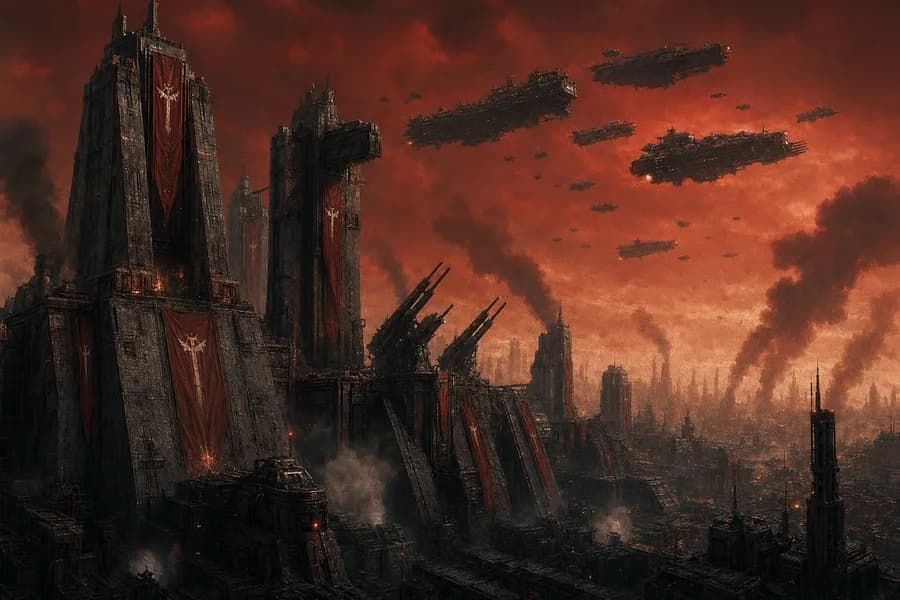 Hegemony Remnants scene — concept art.