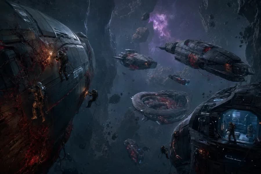 Veil Touched scene — concept art.